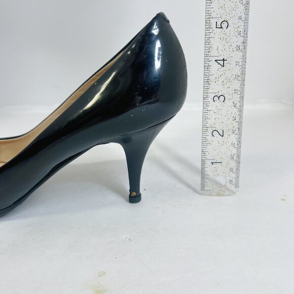 Giuseppe Zanotti Design Black Patent Leather Rounded Toe Pumps Heels Size 9 - Picture 8 of 14